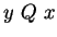 $ y \ Q \ x$
