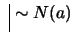$ \ \vline \ \sim N(a)$