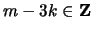 $ m-3k \in {\bf {Z}}$