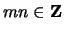 $ mn \in {\bf {Z}}$