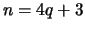 $ n = 4q + 3$