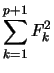 $\displaystyle \sum_{k=1}^{p+1} F_k^2$