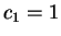 $ c_1 = 1$