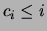 $ c_i \leq i$