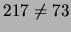 $217 \ne 73$
