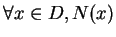 $\forall x \in D, N(x)$