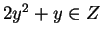 $2y^2+y \in Z$
