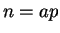 $n=ap$