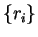 $\{r_i\}$