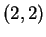 $(2,2)$