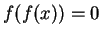 $f(f(x))=0$