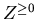 $Z^{\geq 0 }$