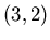 $(3,2)$