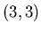$(3,3)$