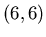 $(6,6)$