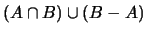 $(A \cap B) \cup ( B - A)$
