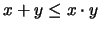$ x + y \leq x \cdot y$