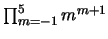 $\prod_{m=-1}^{5} m^{m+1}$