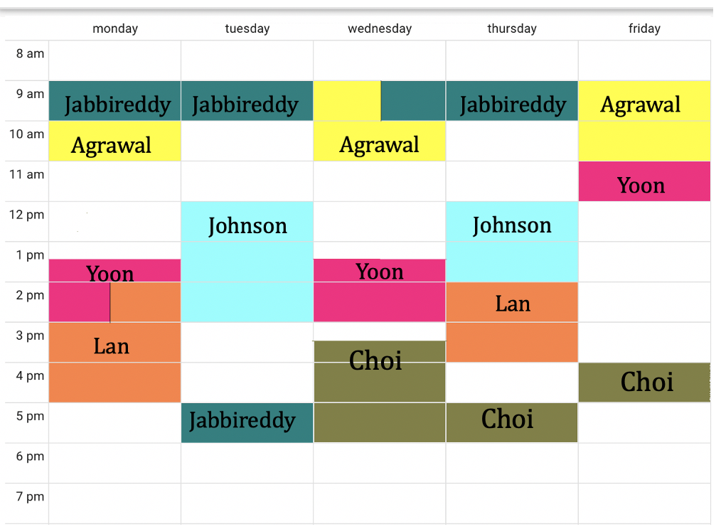 office hour schedule