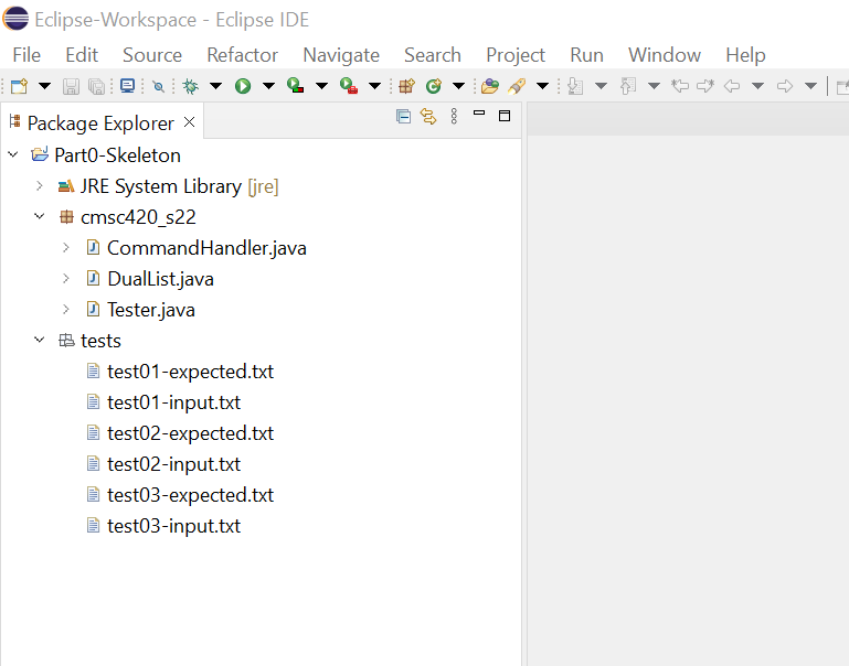 Eclipse package explorer