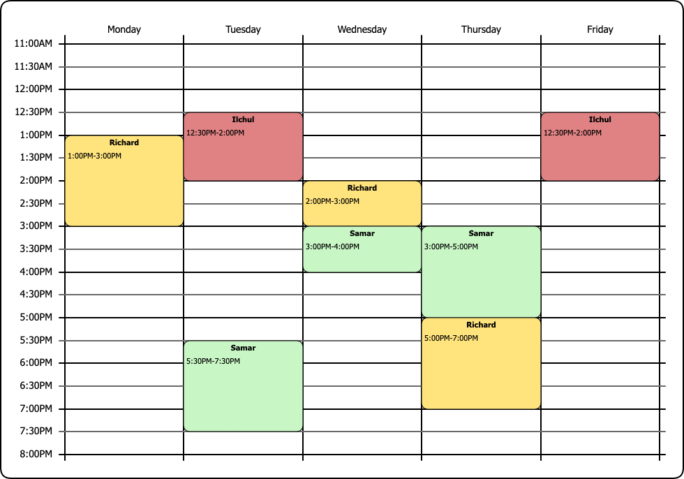 office hour schedule