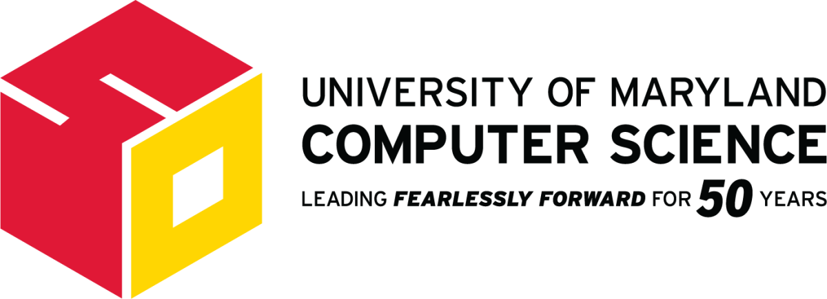 University of Maryland Department of Computer Science, Leading Fearlessly Forward for 50 years. Image adapted from graphic created by Caleb Holland.