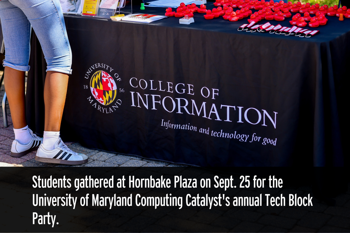 Students gathered at Hornbake Plaza on Sept. 25 for the University of Maryland Computing Catalyst's annual Tech Block Party.
