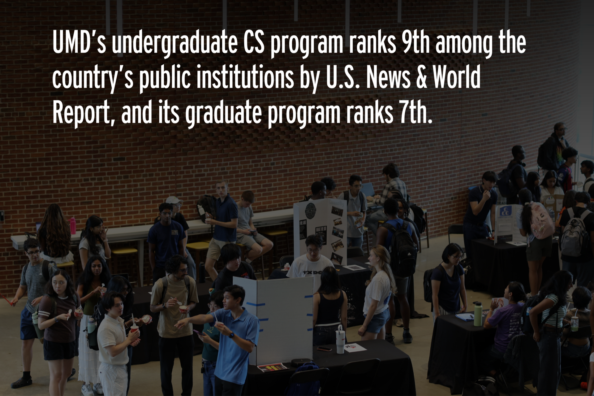 UMD's undergraduate CS program ranks 9th among the country's public institutions by U.S. News & World Report, and its graduate program ranks 7th.