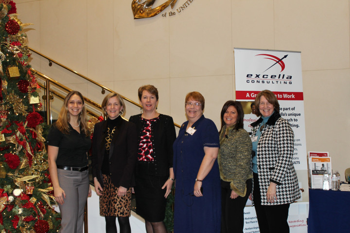 photo of Jan Plane (third from left) with the other Empowering Women in IT Panelists
