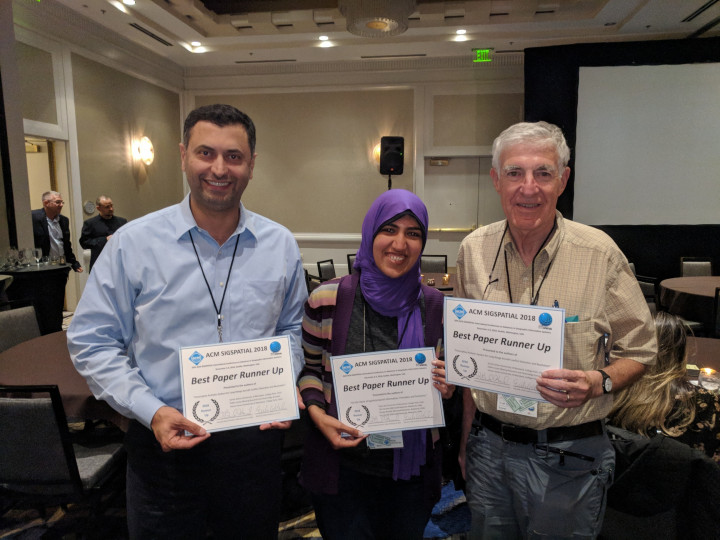 Descriptive image for Heba Aly, Samet Ayhan, and Hanan Samet Sweep Runners-up Categories in SIGSPATIAL Best Paper Competition