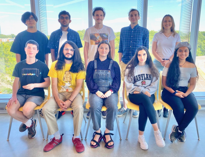 photo of Top row left to right: Luiz Mata Lopez, Aditya Girish, Sean Markey, Nathan Jacobi and Olivia Miskala-Dinc. Bottom row left to right: Adam Levav, Nicholas Arellano, Lucy Mettee, Esmma Almousa and Shria Arcot.