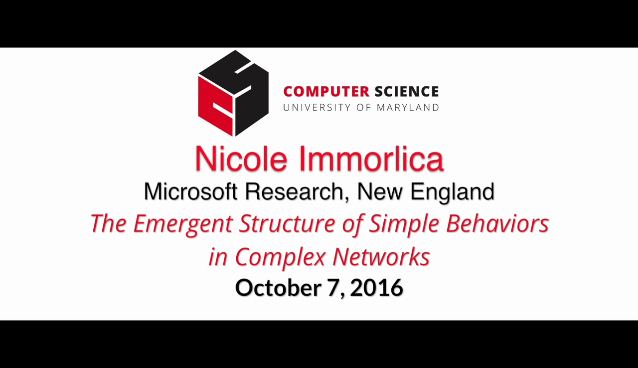 Video title card for 2016 Colloquium Immorlica