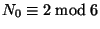 $N_{0} \equiv 2 \bmod 6$