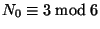 $N_{0} \equiv 3 \bmod 6$