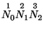 $\stackrel{1}{N_{0}} \stackrel{2}{N_{1}} \stackrel{3}{N_{2}}$