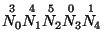 $\stackrel{3}{N_{0}} \stackrel{4}{N_{1}}
\stackrel{5}{N_{2}} \stackrel{0}{N_{3}} \stackrel{1}{N_{4}}$